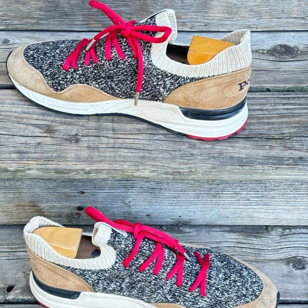 Polo Ralph Lauren Trackster 200II Suede-Trim Sock Sneakers